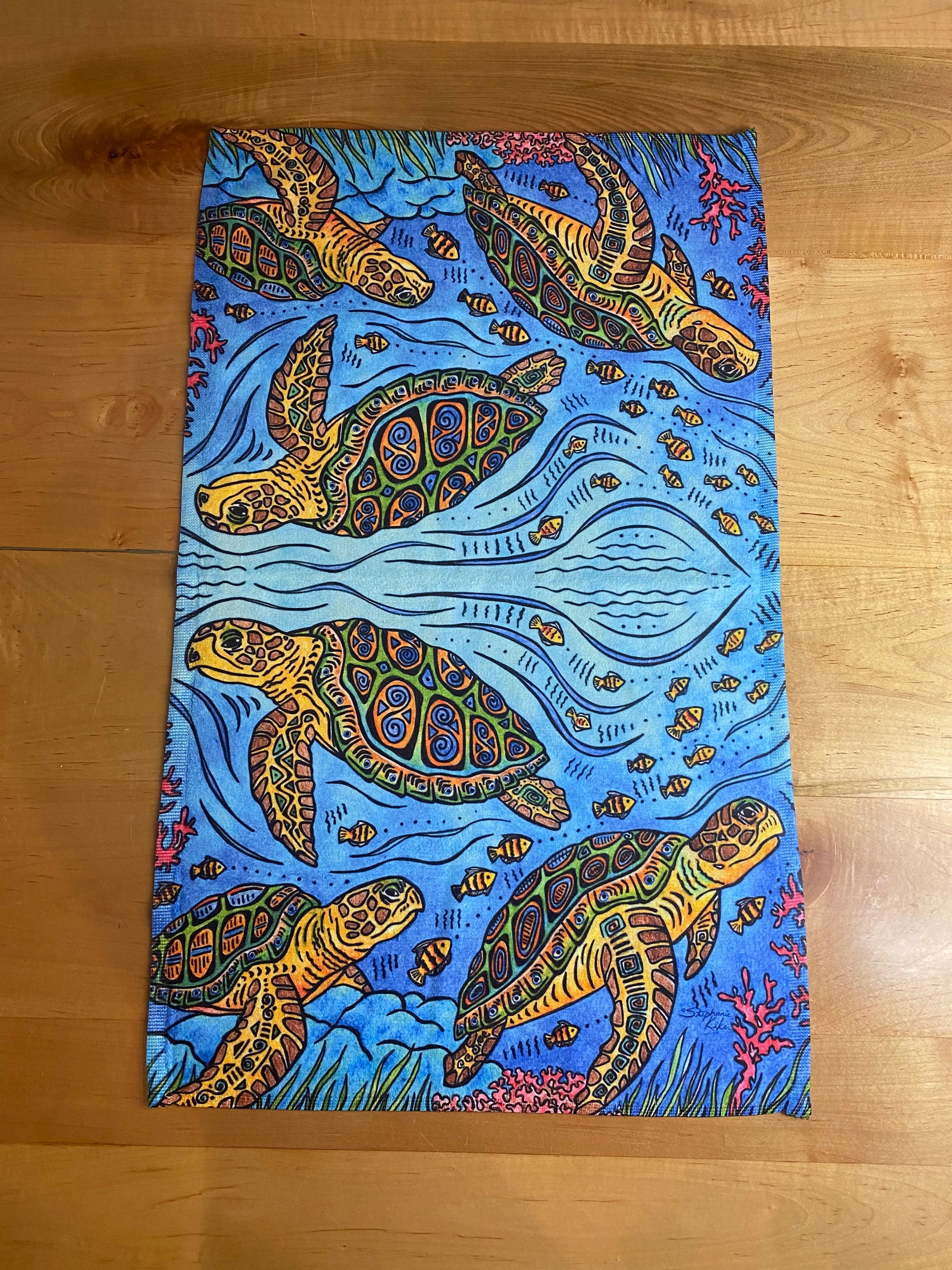 3 Loggerheads Hand Towel