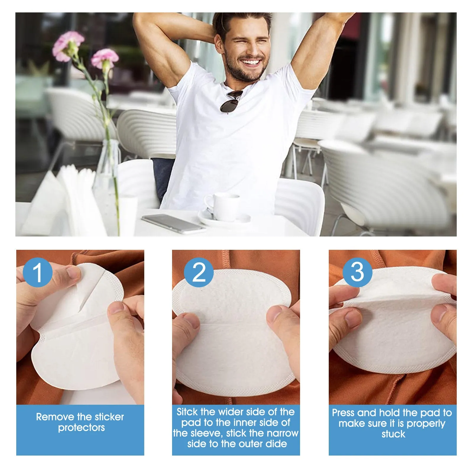 Aliver Disposable Underarm Sweat Pads - 28 Pcs