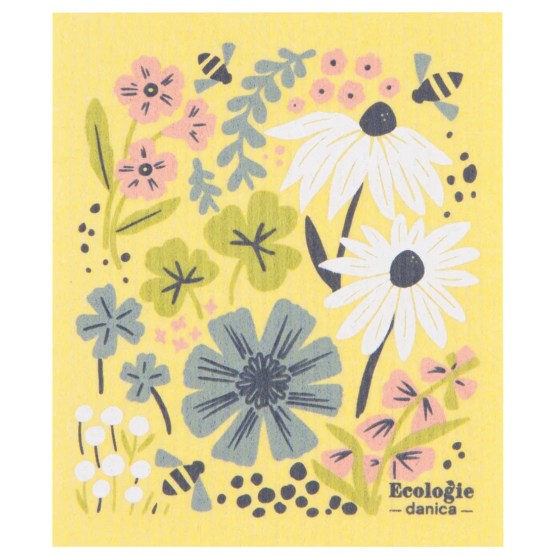 Bees & Blossoms Swedish dishcloth