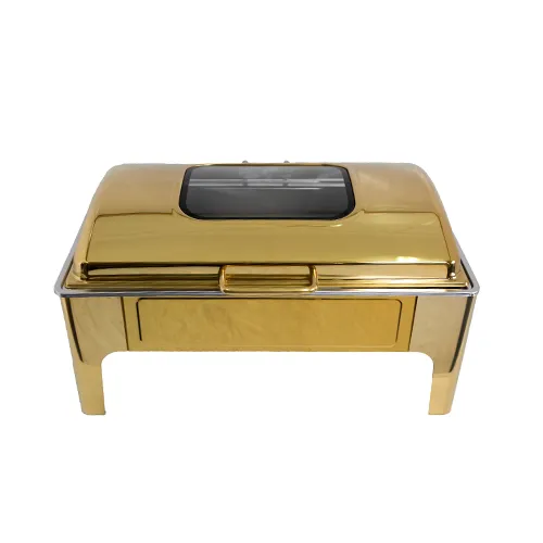 Chafing Dish - Flat Top with Window Gold