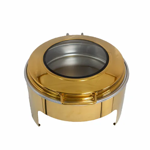 Chafing Dish - Flat Top with Window Gold