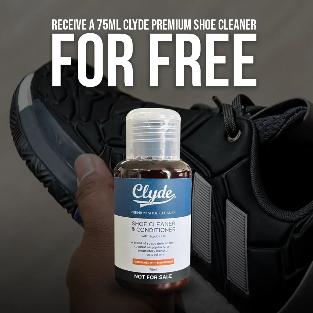 Clyde Disinfectant Odor Eliminator Staycation   FREE 75ml Clyde Premium Shoe Cleaner with Jojoba Oil