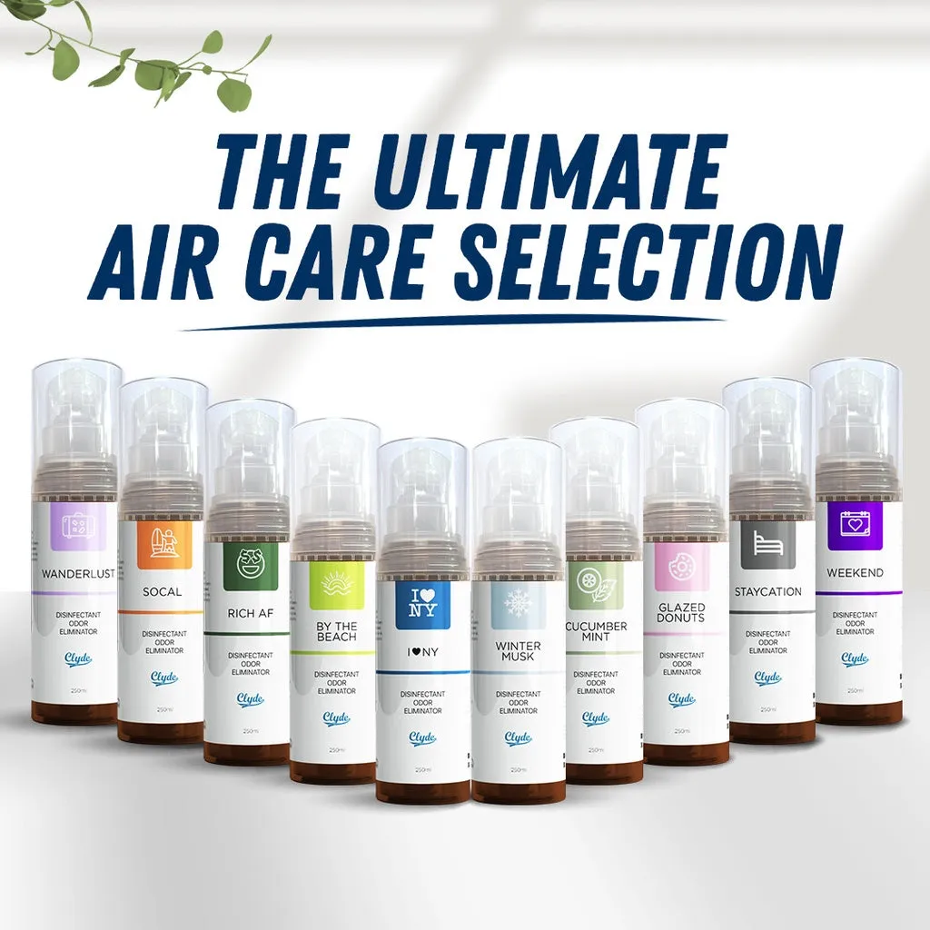 Clyde Disinfectant Odor Eliminator Staycation   FREE 75ml Clyde Premium Shoe Cleaner with Jojoba Oil