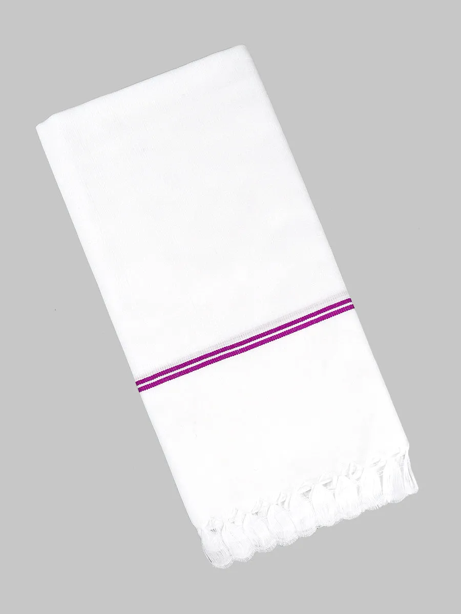 Cotton White Bath Towel Special Matty (3 PCs Pack)