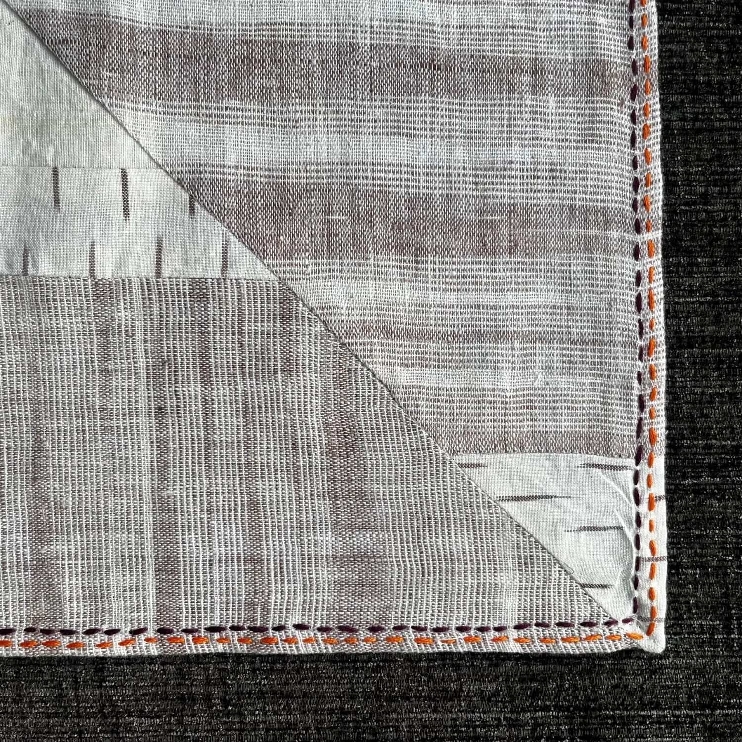 Cream Ikat Table Napkin | Hand Embroidered | Set of 4