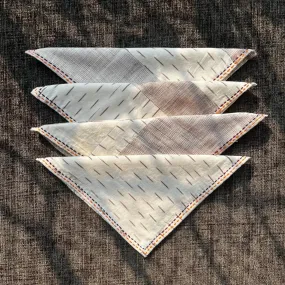 Cream Ikat Table Napkin | Hand Embroidered | Set of 4