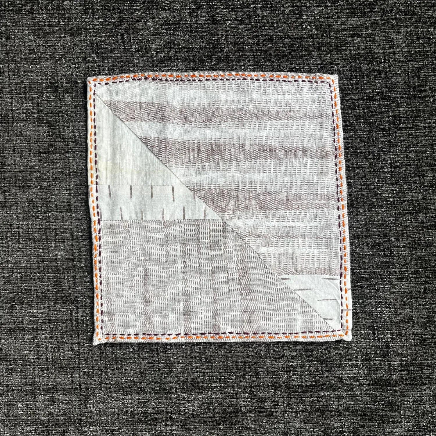 Cream Ikat Table Napkin | Hand Embroidered | Set of 4