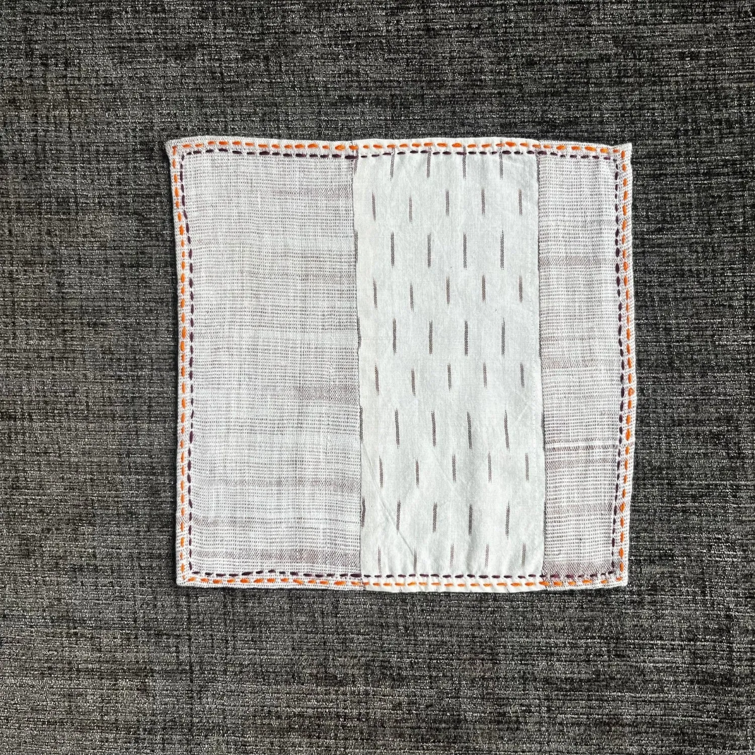 Cream Ikat Table Napkin | Hand Embroidered | Set of 4