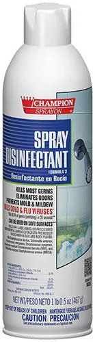 Disinfectant Spray & Deodorizer, Champion Sprayon, 16.5 oz. Can, Box of 12