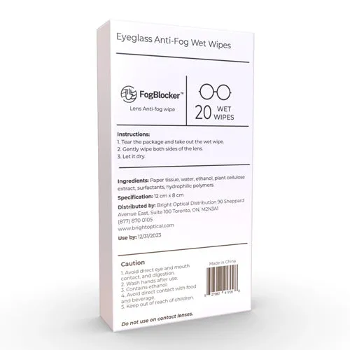 Fog Blockers Anti-Fog Wet Wipes