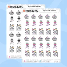 Laundry Squish Stickers