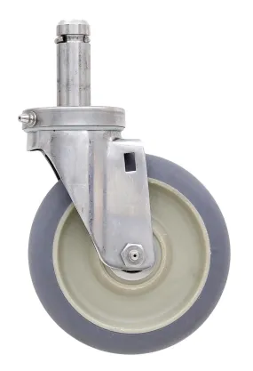 Metro 5MDGSA Wet App. Caster with Stainless Housing, No Brake, 5"
