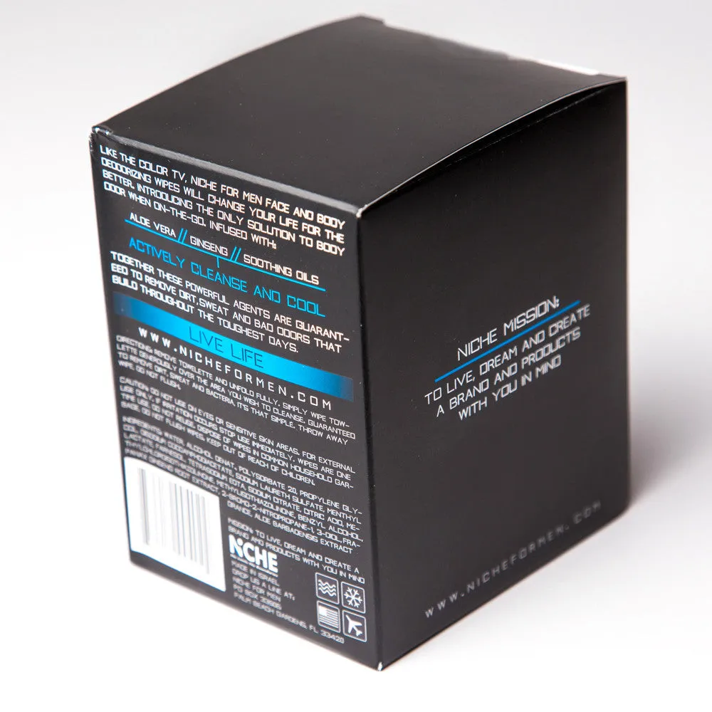 Niche for Men Face & Body Deodorizing Wipes