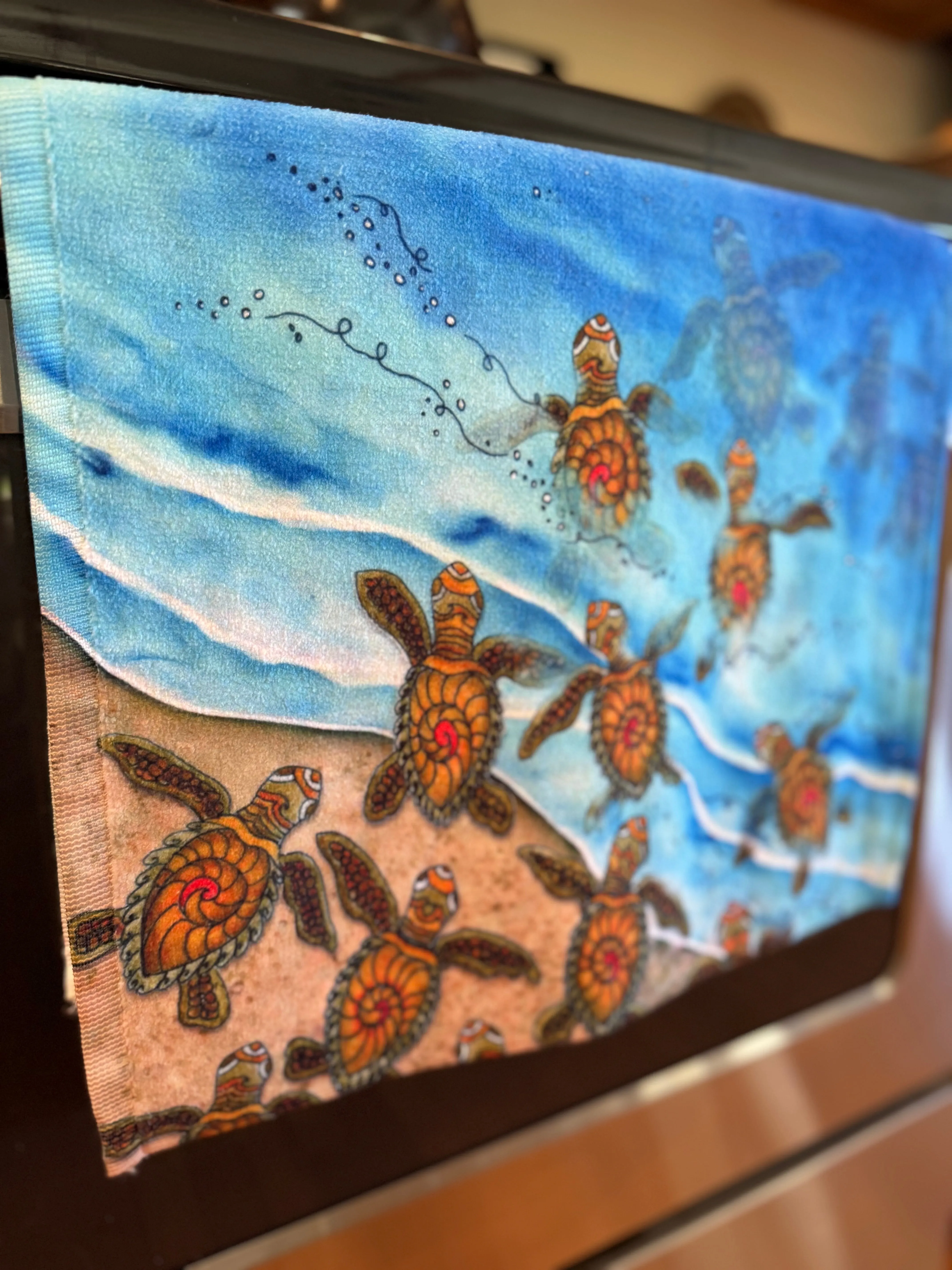 Ocean Bound Turtles Hand Towel
