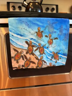 Ocean Bound Turtles Hand Towel