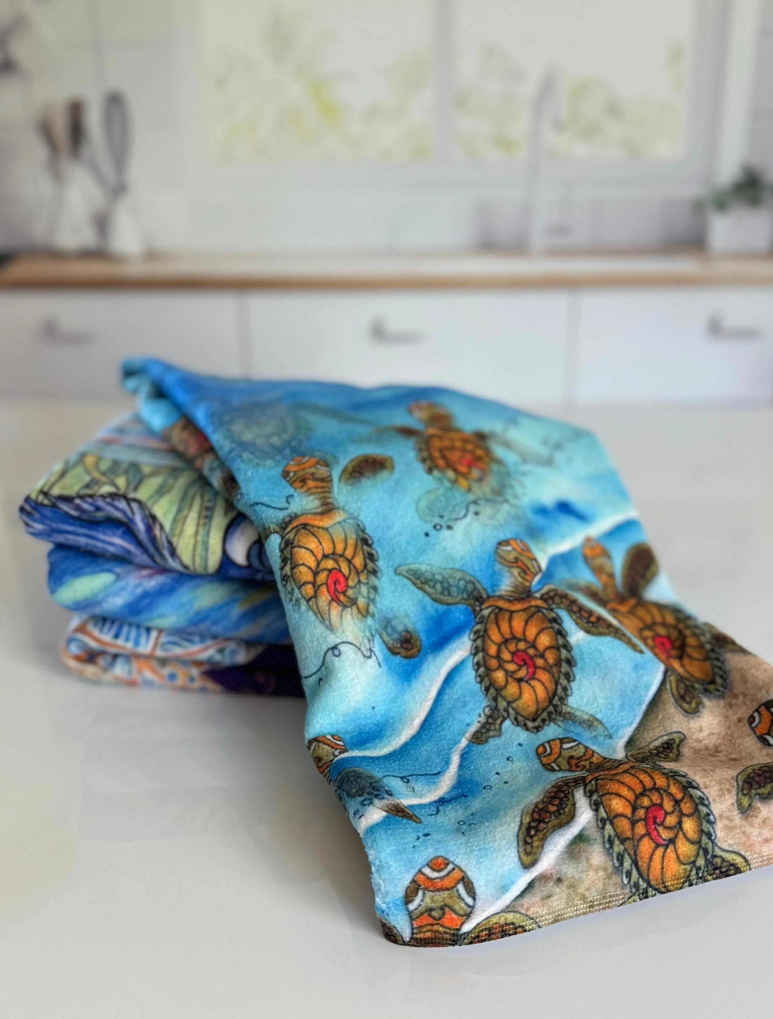 Ocean Bound Turtles Hand Towel