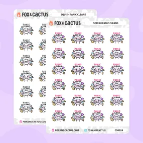 Panic Cleaning Squish Stickers