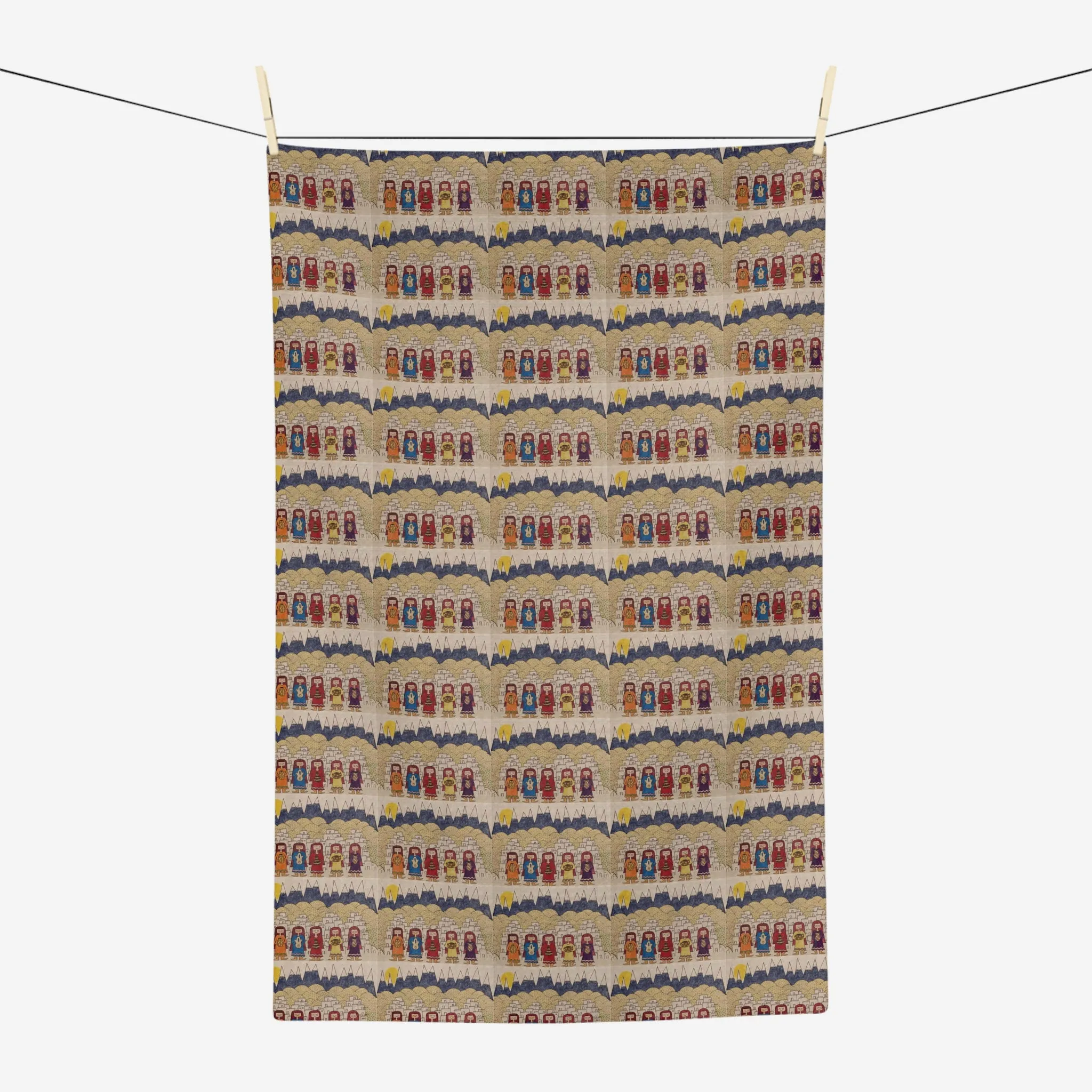 Pueblo Girls Kitchen Towel