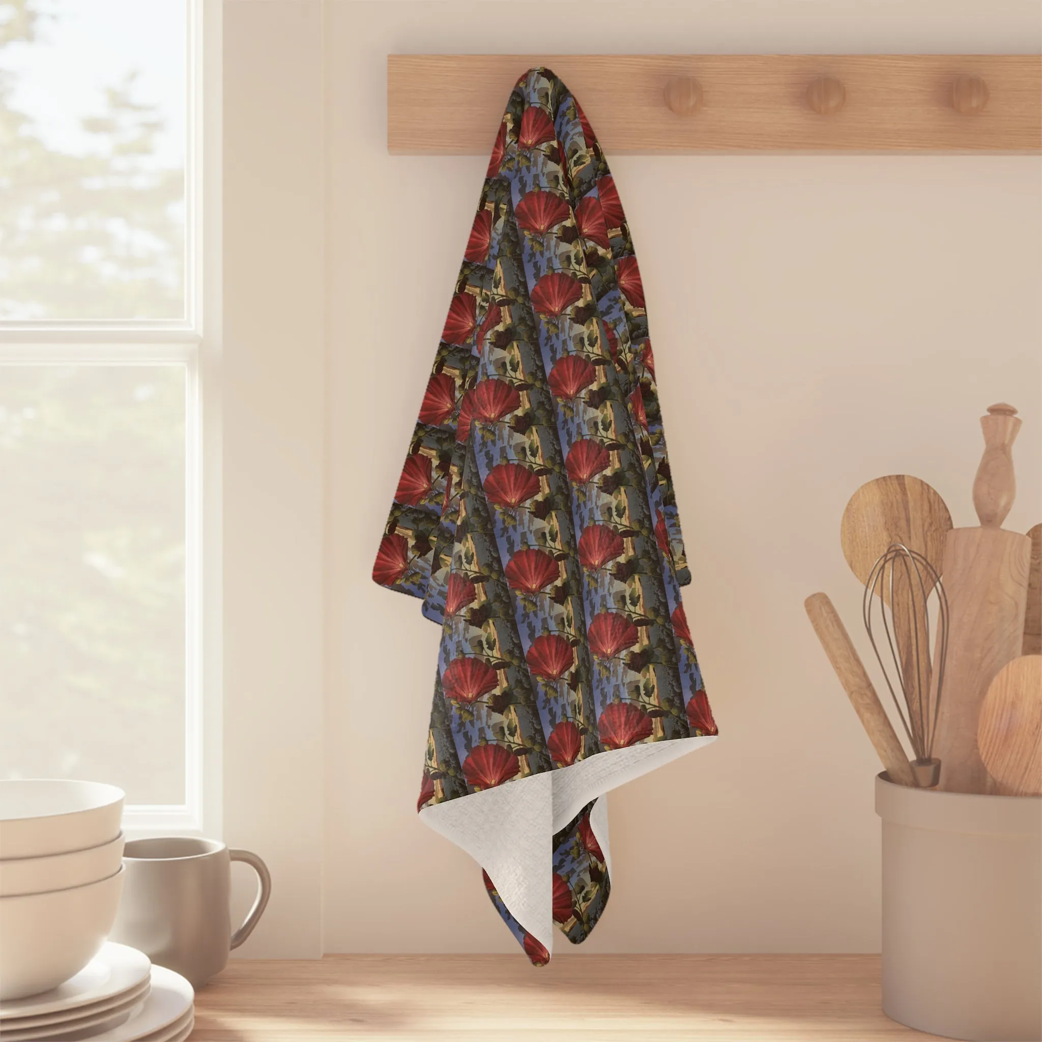 Sage Ocean Bloom Kitchen Towel