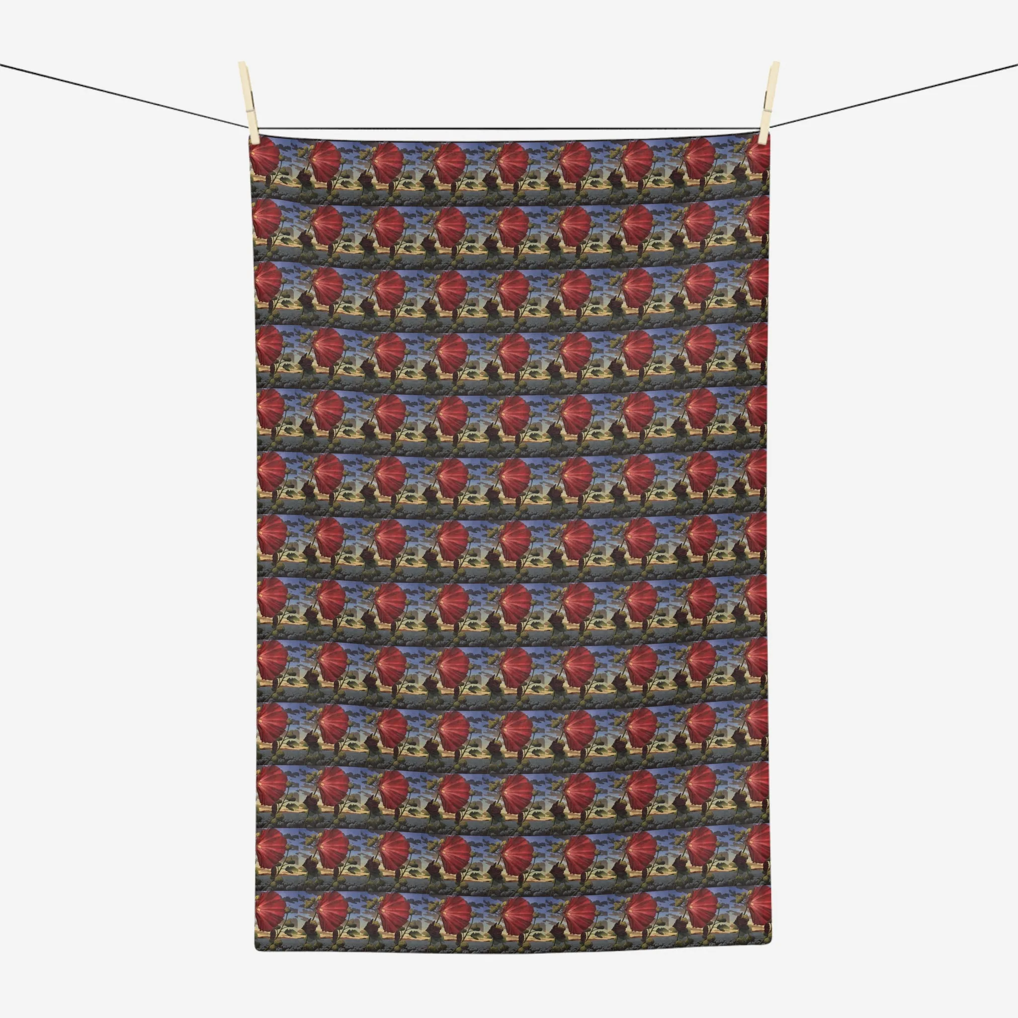 Sage Ocean Bloom Kitchen Towel
