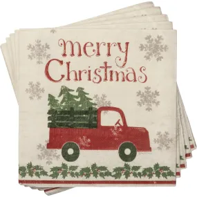 TRUCK & TREE LARGE NAPKIN SET