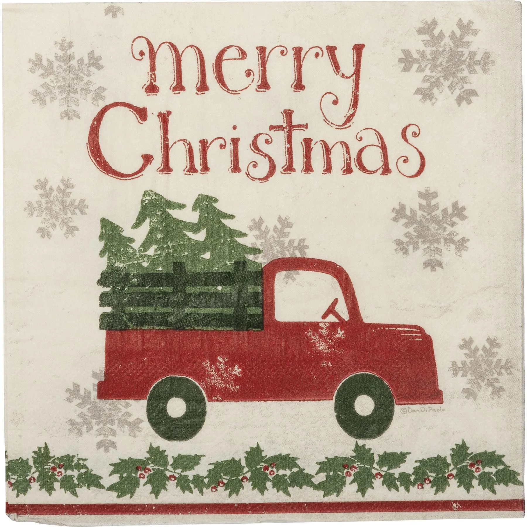 TRUCK & TREE LARGE NAPKIN SET