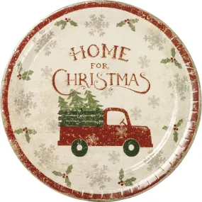 TRUCK & TREE LARGE PAPER PLATE SET