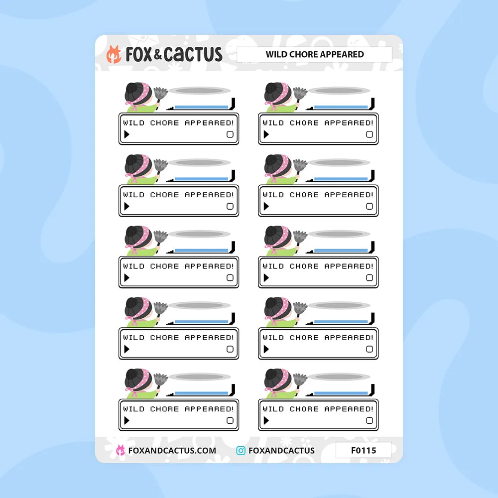 Wild Chore Appeared Stickers