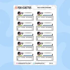 Wild Chore Appeared Stickers